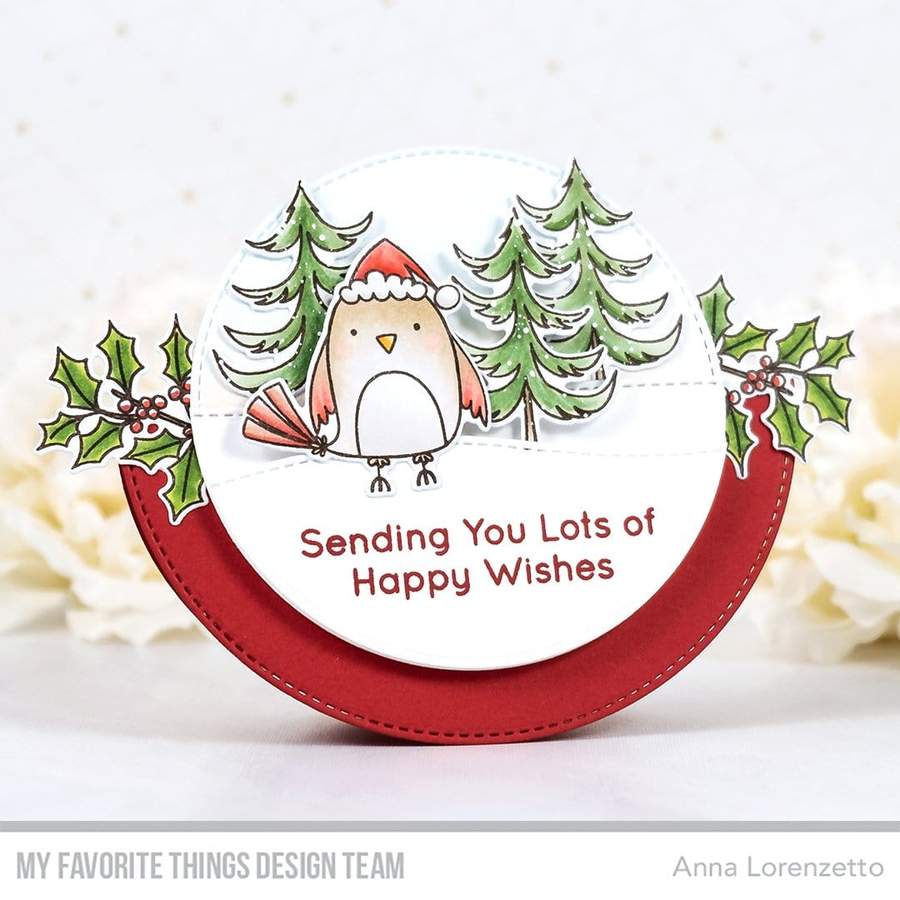 MY FAVORITE THINGS -Christmas Cardinals STAMP & DIE SET - 6