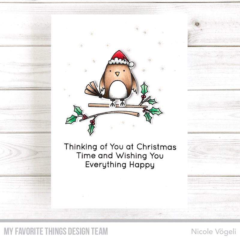 MY FAVORITE THINGS -Christmas Cardinals STAMP & DIE SET - 8