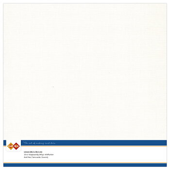 CARD DECO-Linen Cardstock 30,5x30,5 cm Off-white (10pcs)