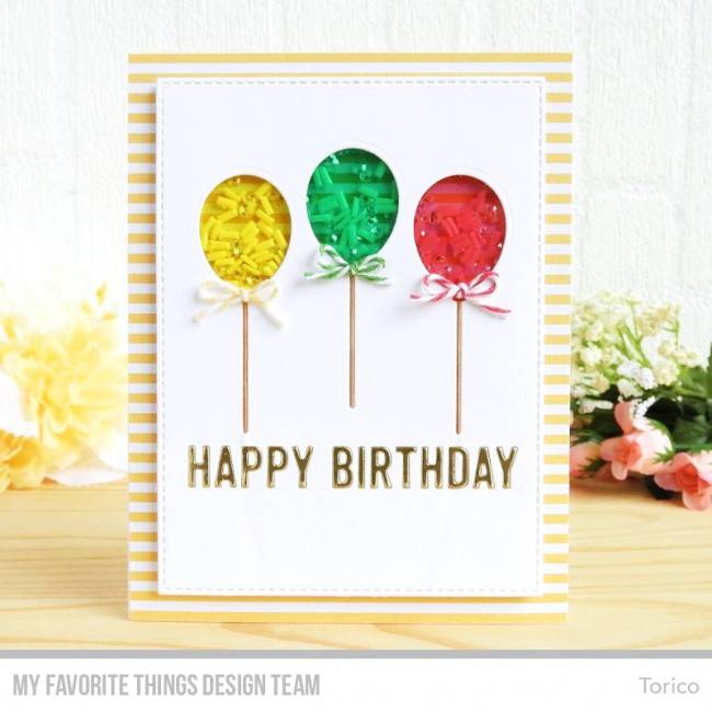 My Favorite Things -Happy Birthday Balloon Trio Die-Namics - 4