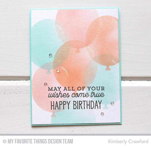 MY FAVORITE THINGS -Big Balloons Stencil - 3