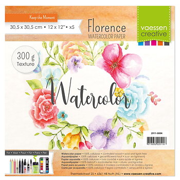 Florence • Watercolor paper texture 300g. 30,5x30,5cm 5pcs
