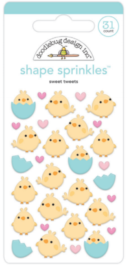 Doodlebug Design -Sweet Tweets Shape Sprinkles 