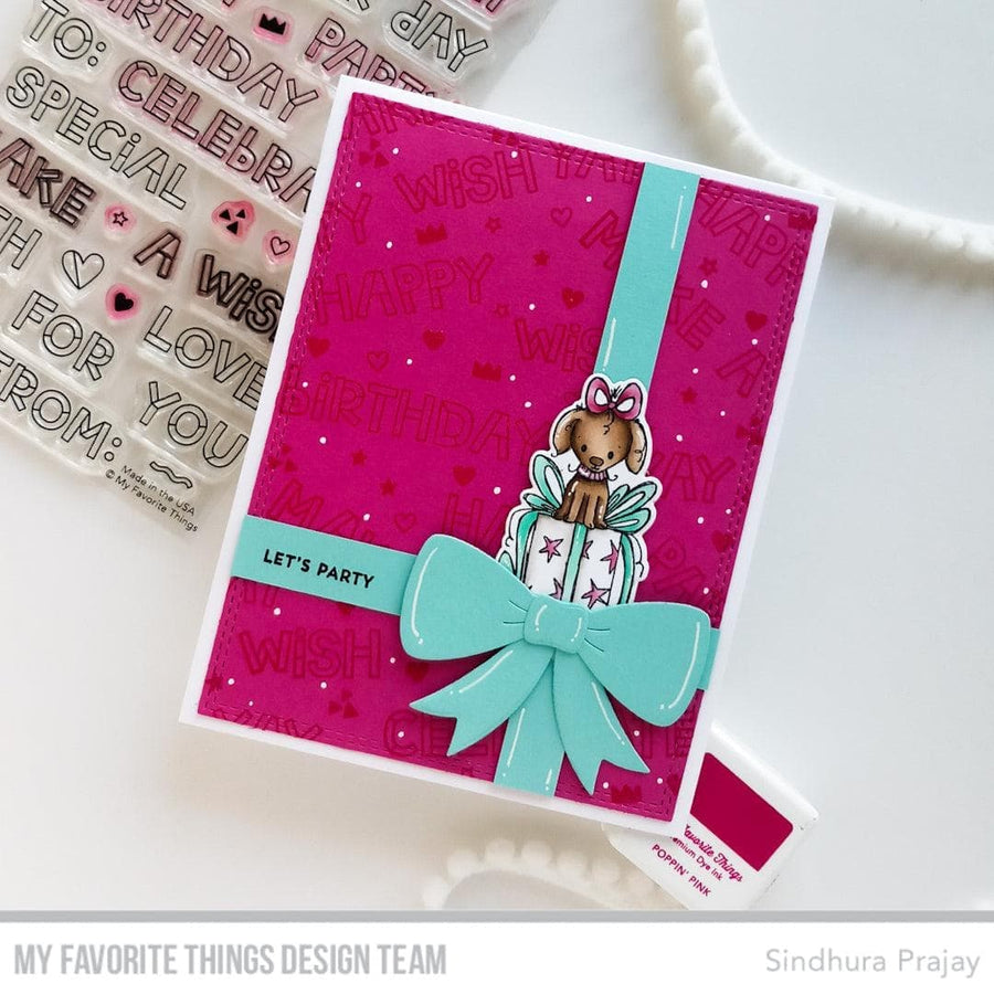 MY FAVORITE THINGS -RAM Itching to Tell You Happy Birthday STAMP & DIE SET  - 4