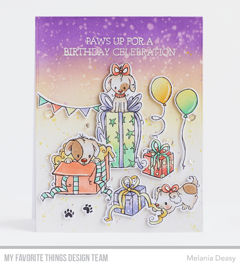 MY FAVORITE THINGS -RAM Itching to Tell You Happy Birthday STAMP & DIE SET  - 3
