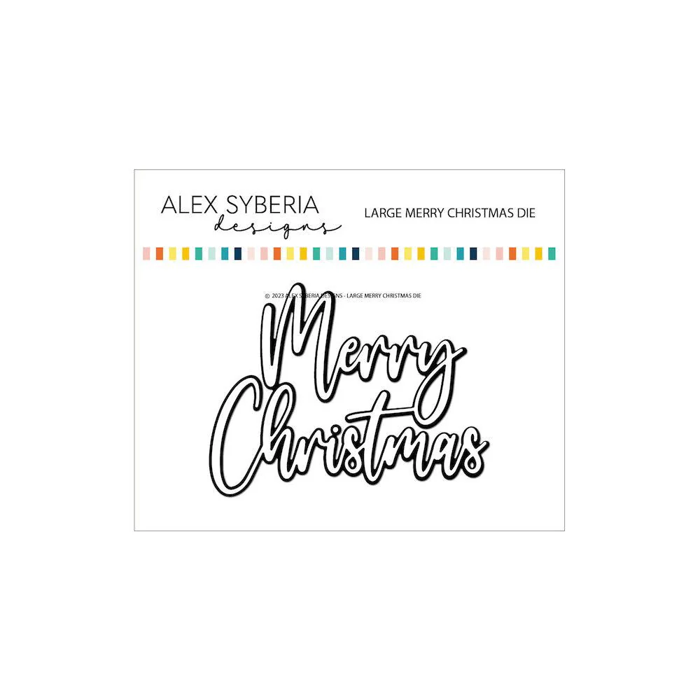 ALEX SYBERIA DESIGNS Large Merry Christmas Die