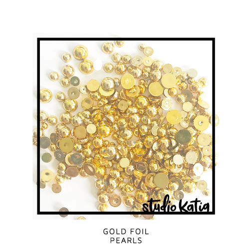 STUDIO KATIA-GOLD FOIL PEARLS