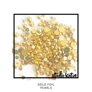 STUDIO KATIA-GOLD FOIL PEARLS