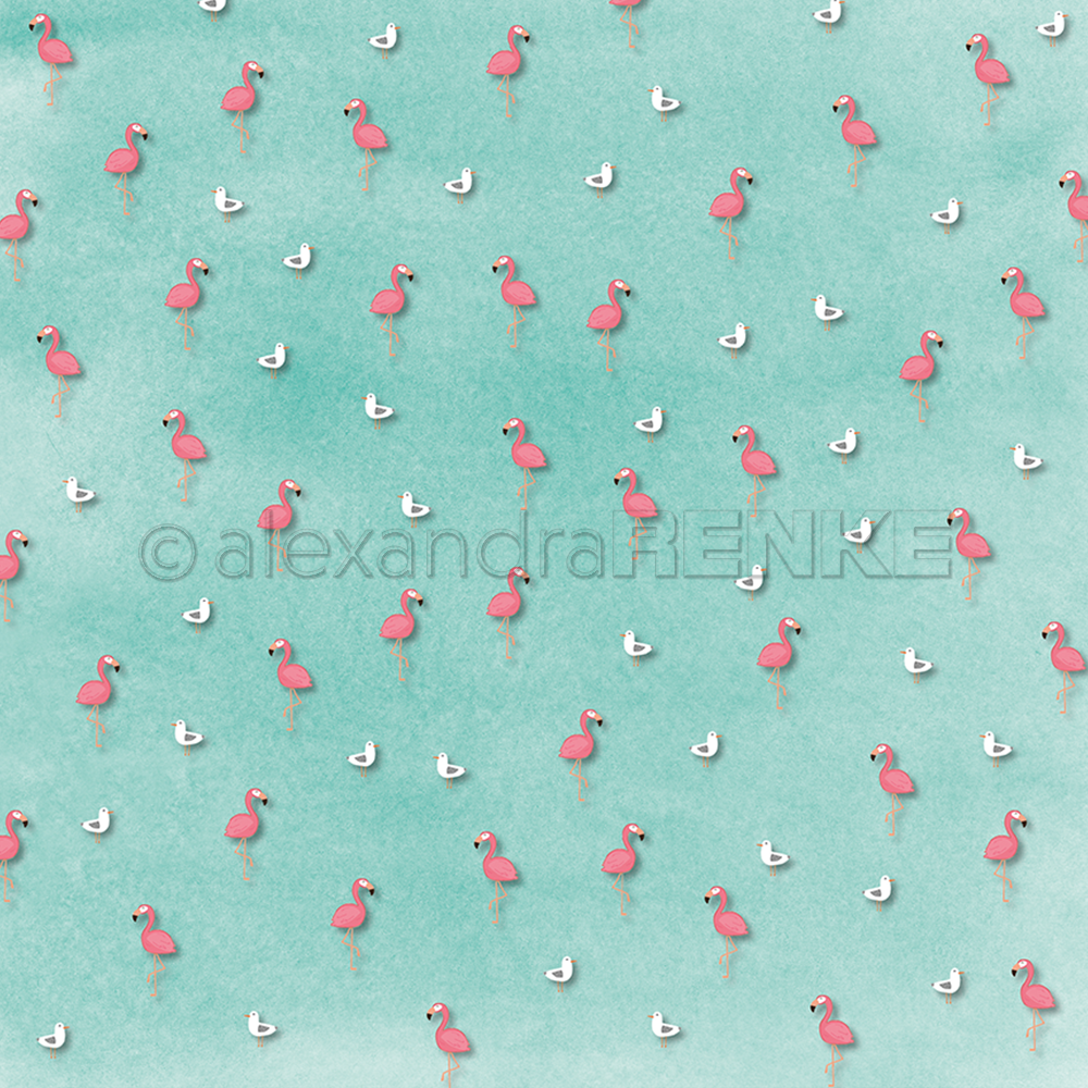 ALEXANDRA RENKE-Design paper 'PopSommer Mini Flamingos'