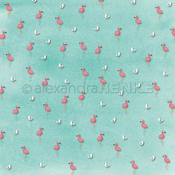 ALEXANDRA RENKE-Design paper 'PopSommer Mini Flamingos'