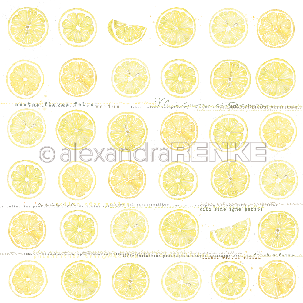 ALEXANDRA RENKE -Design paper 'Lemons in slices'