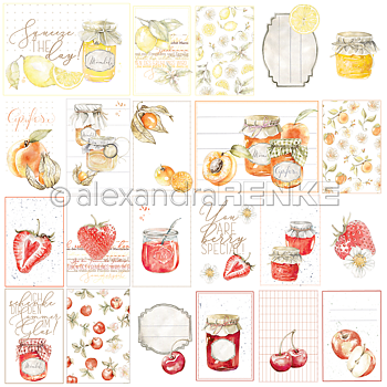 ALEXANDRA RENKE -Design paper 'Card sheet red/orange jam'