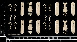  DUSTY ATTIC Door Handle Plates