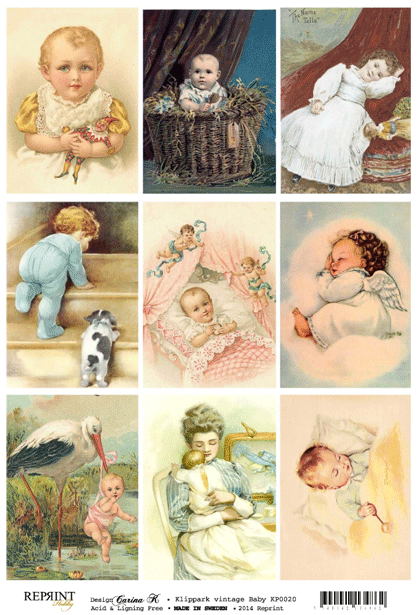 REPRINT Vintage Baby - Klippark A4