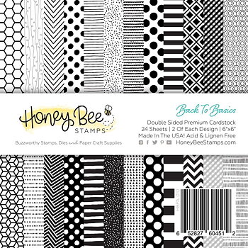 HONEY BEE STAMPS-Paper Pad 6x6 | 24 Double Sided Sheets |Back To Basics
