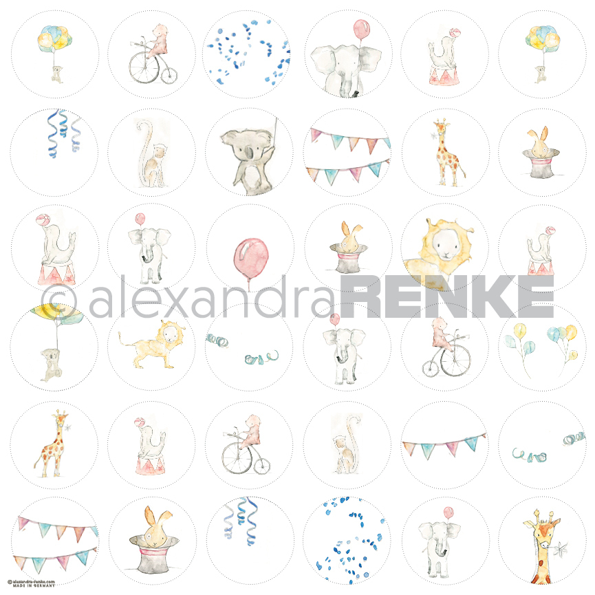 ALEXANDRA RENKE-Designpaper 'Circus circle'