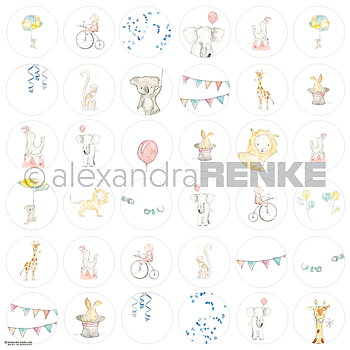 ALEXANDRA RENKE-Designpaper 'Circus circle'