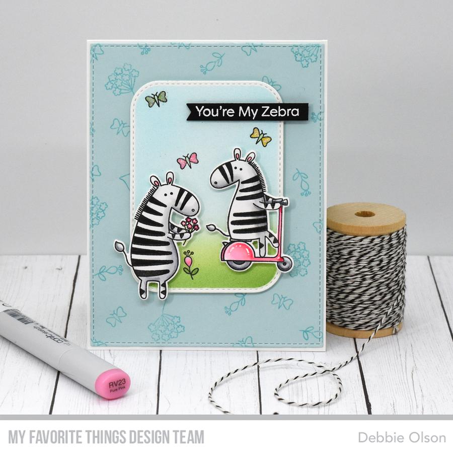 MY FAVORITE THINGS -Zippy Zebras  STAMP & DIE SET - 13