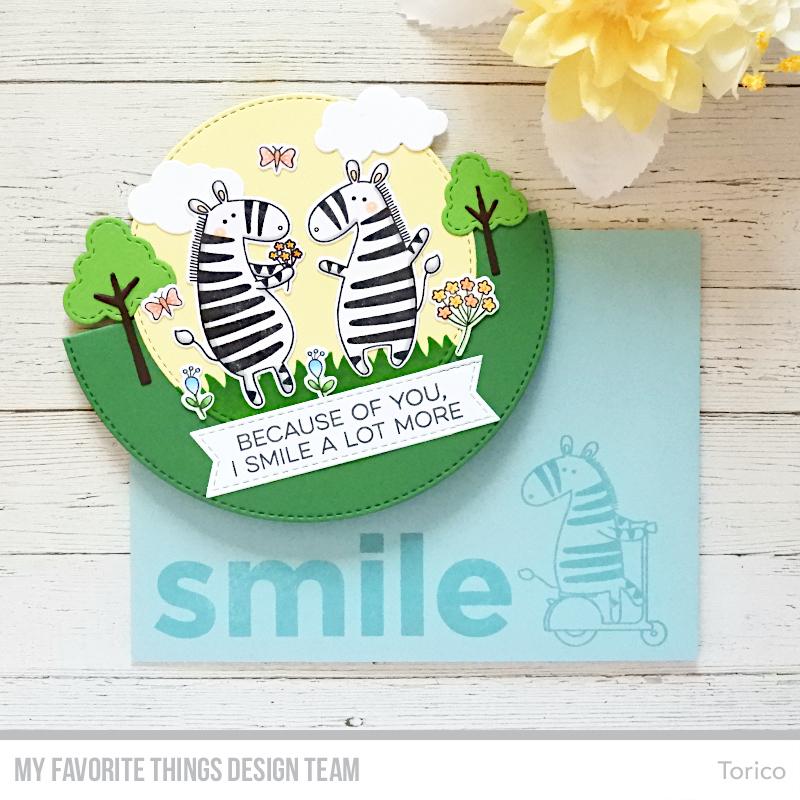 MY FAVORITE THINGS -Zippy Zebras  STAMP & DIE SET - 5