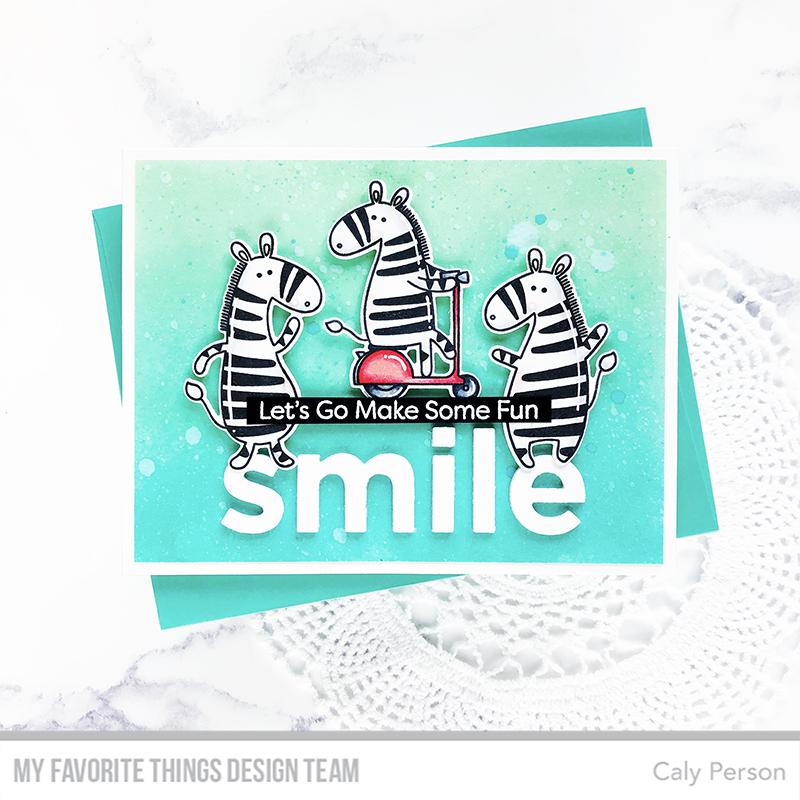 MY FAVORITE THINGS -Zippy Zebras  STAMP & DIE SET - 9