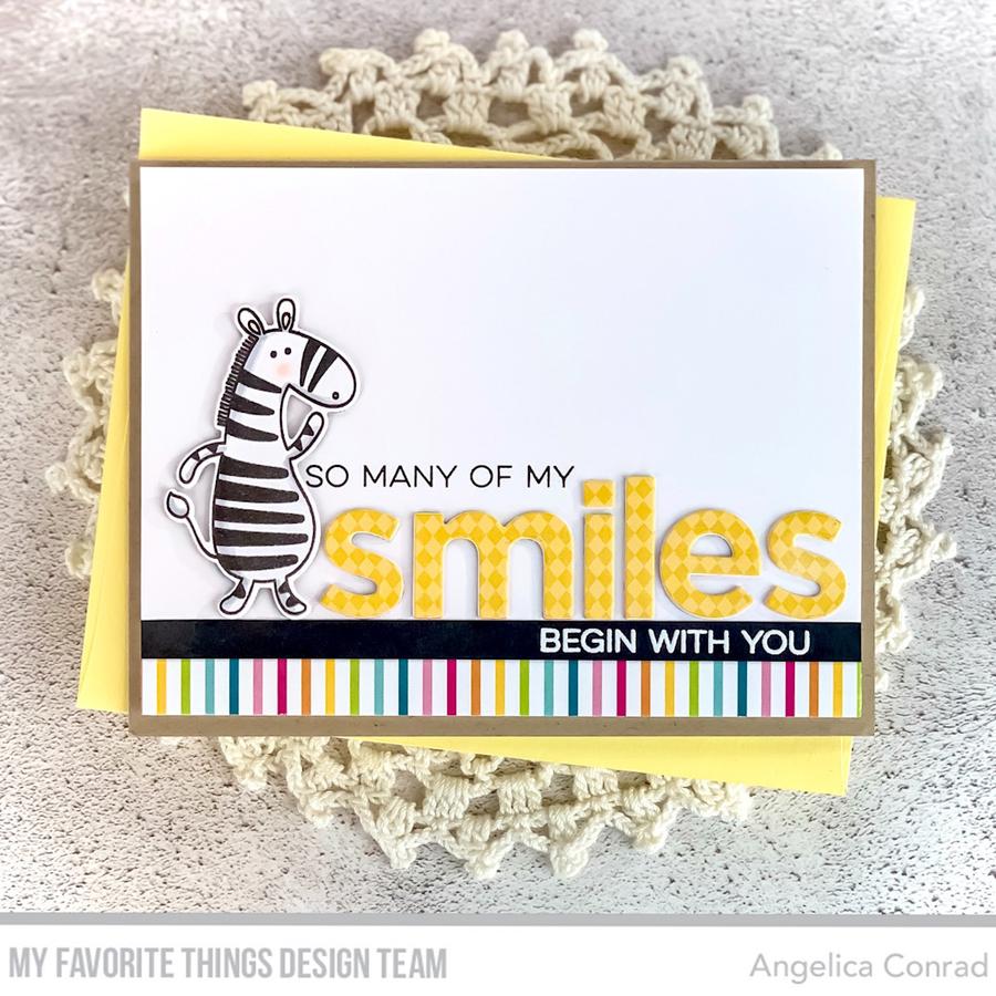 MY FAVORITE THINGS -Zippy Zebras  STAMP & DIE SET - 10