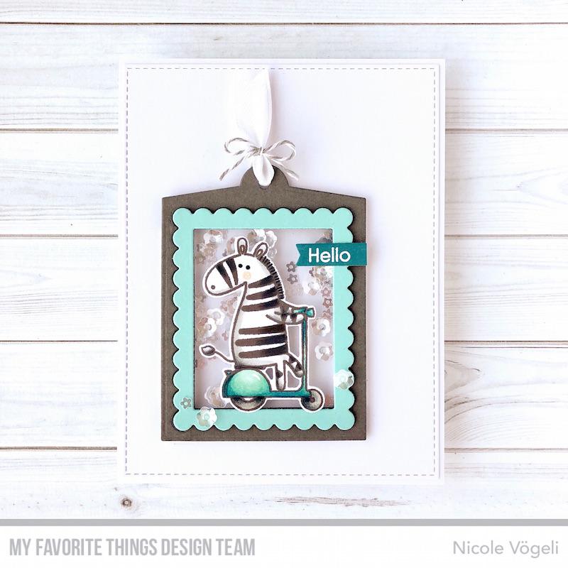 MY FAVORITE THINGS -Zippy Zebras  STAMP & DIE SET - 6
