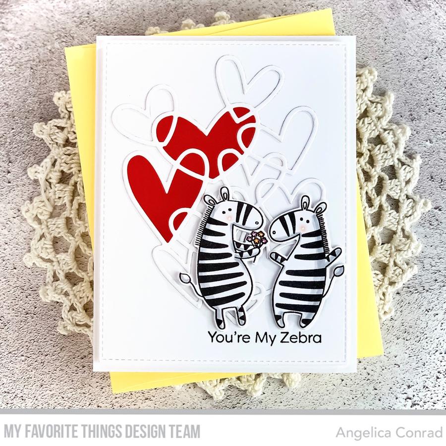 MY FAVORITE THINGS -Zippy Zebras  STAMP & DIE SET - 8