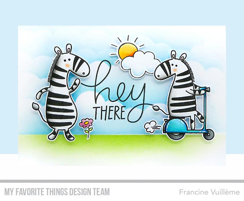 MY FAVORITE THINGS -Zippy Zebras  STAMP & DIE SET - 3