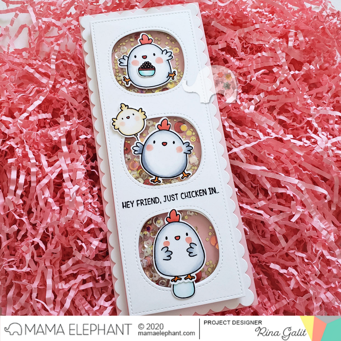  MAMA ELEPHANT-ZODIAC ROOSTER STAMP& DIE SET - 4