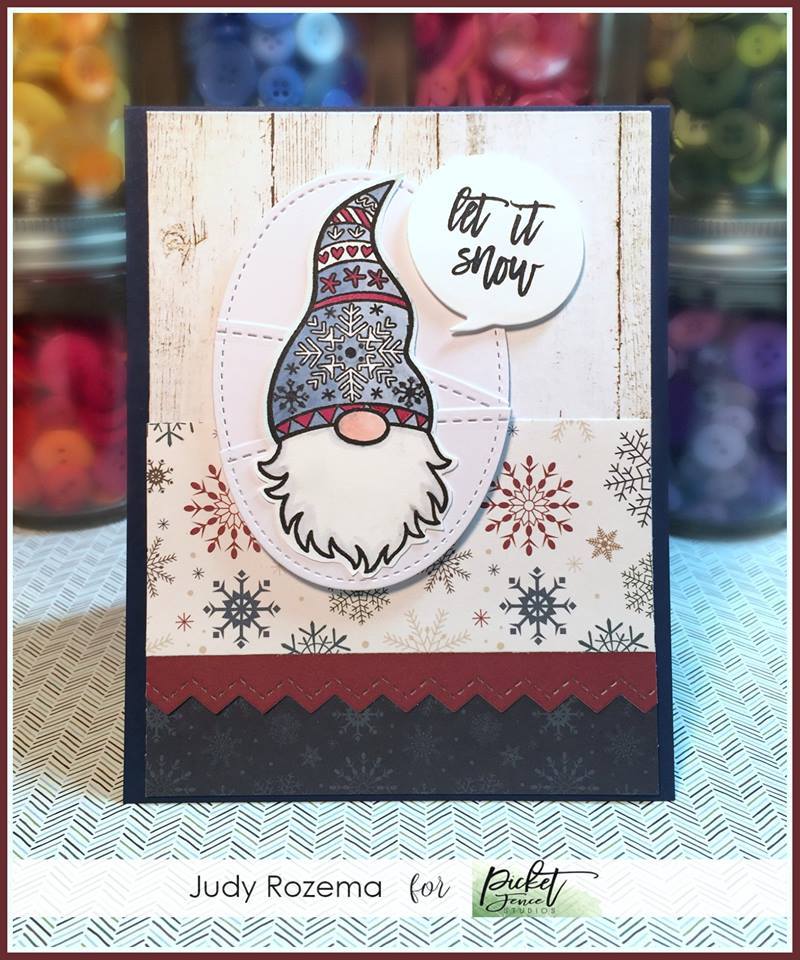PICKET FENCE STUDIOS -A Gnome Winter Coordinating Die - 8