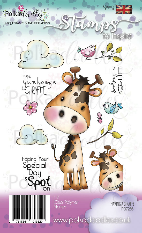 POLKADOODLES-Having a Giraffe Clear Stamp set