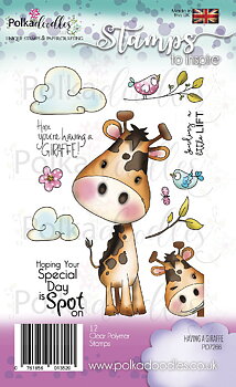 POLKADOODLES-Having a Giraffe Clear Stamp set