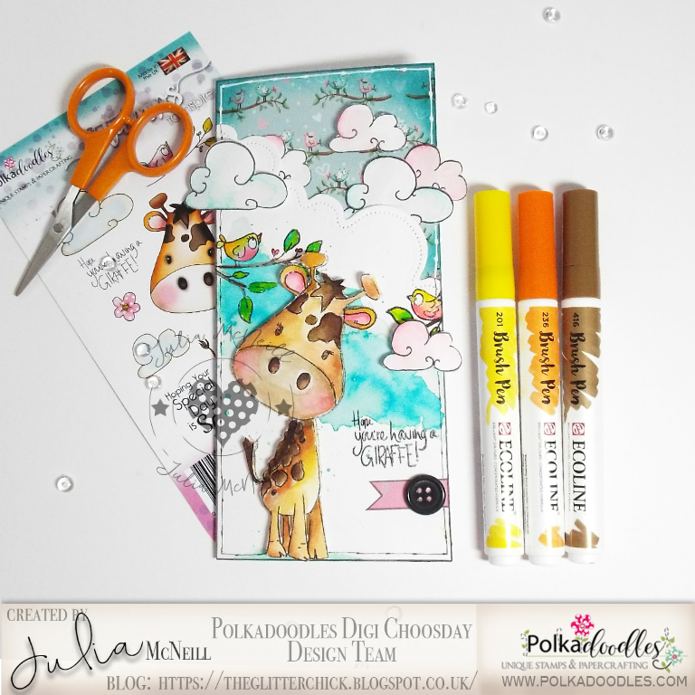 POLKADOODLES-Having a Giraffe Clear Stamp set - 5