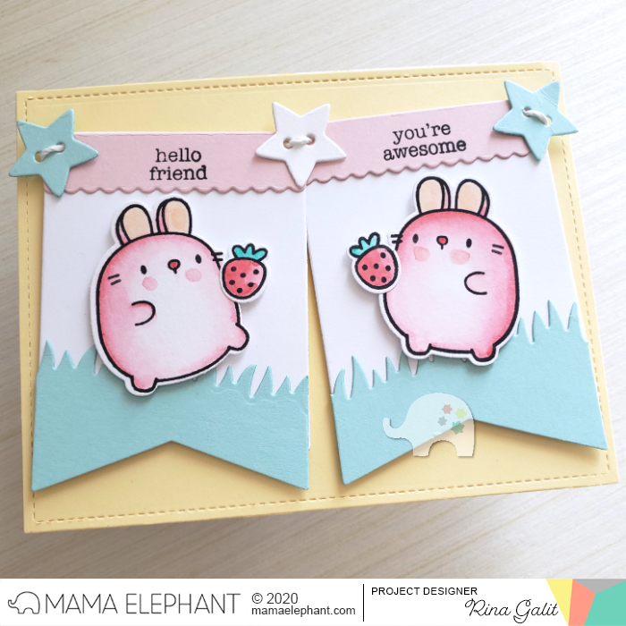MAMA ELEPHANT-ZODIAC RABBIT  STAMP & DIE SET - 4