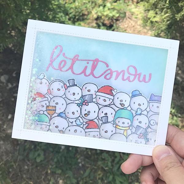 MAMA ELEPHANT- SO MANY SNOWMEN STAMP & DIE SET - 4