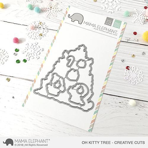 MAMA ELEPHANT- OH KITTY TREE  STAMP & DIE SET - 2