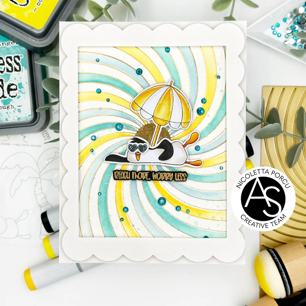 ALEX SYBERIA DESIGNS Sunrays Stencil Set ( 4 st) - 7