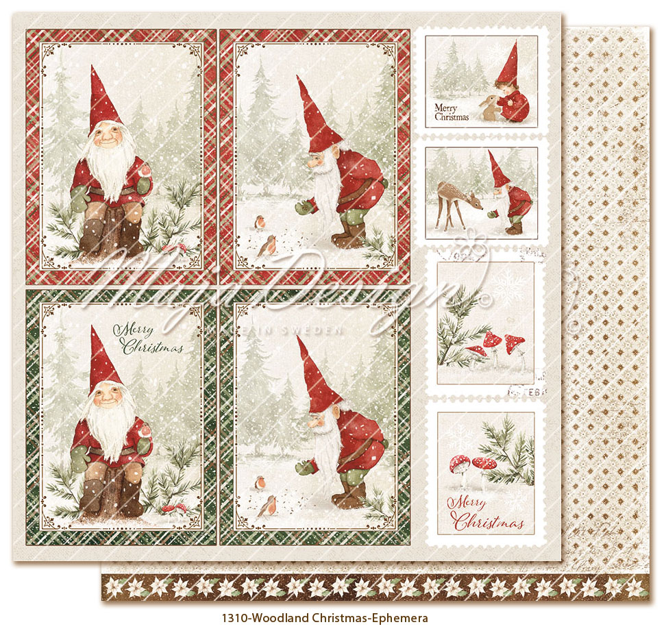 MAJA DESIGN-Woodland Christmas - 6x6" paper  Pack - 13