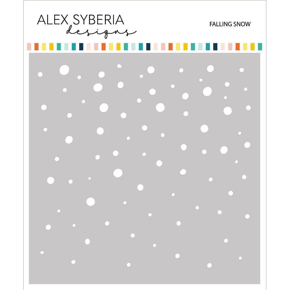 ALEX SYBERIA DESIGNS Falling Snow Stencil 