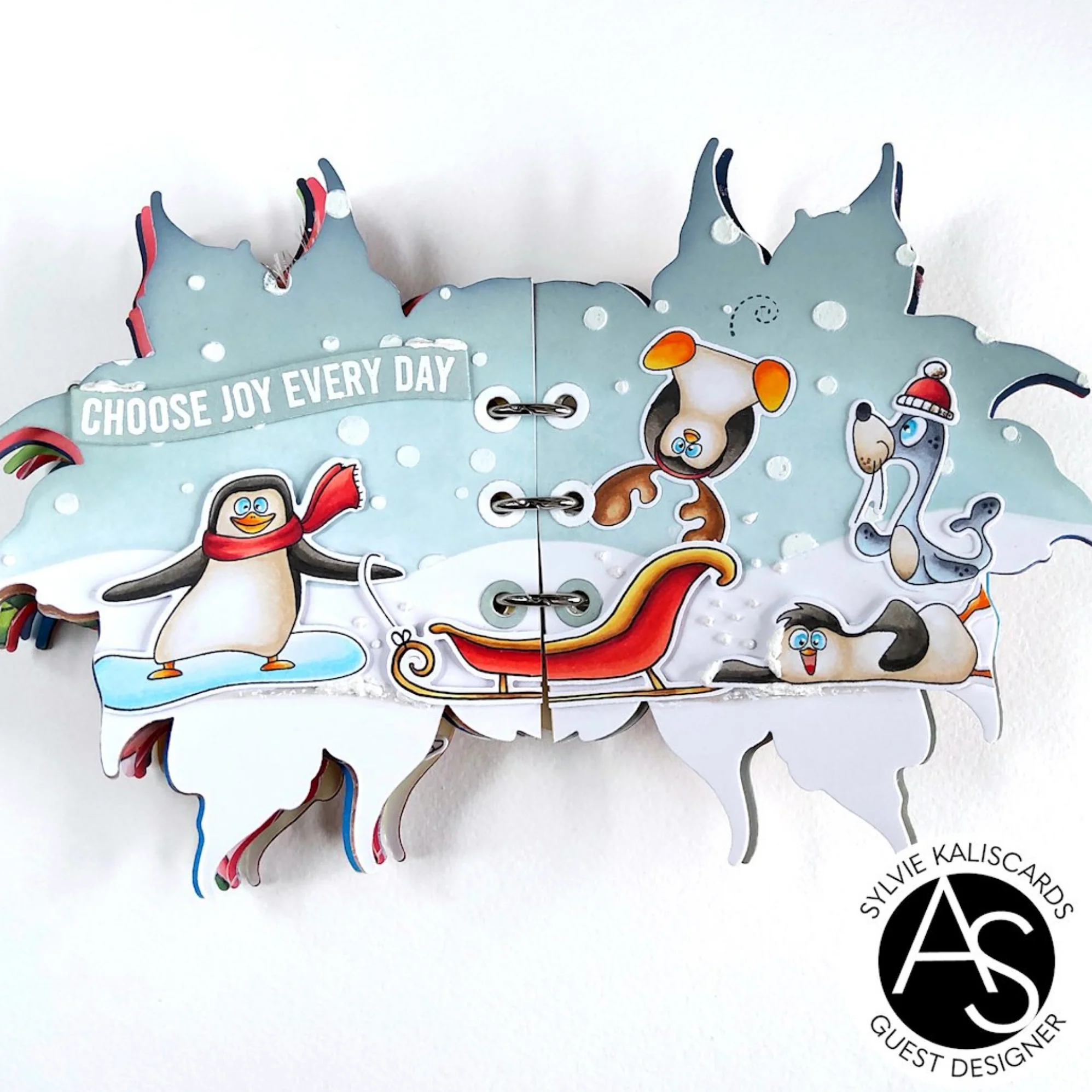 ALEX SYBERIA DESIGNS Falling Snow Stencil  - 6