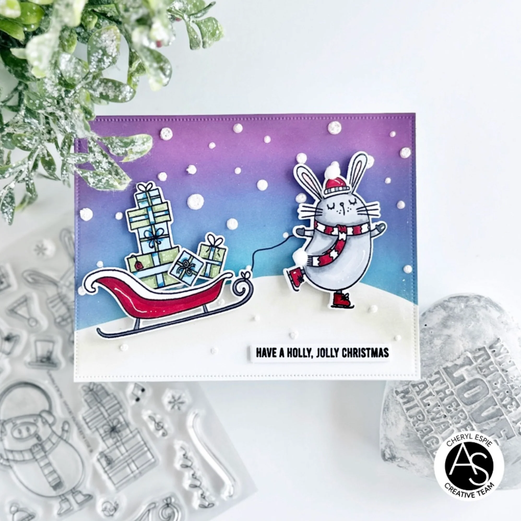 ALEX SYBERIA DESIGNS Falling Snow Stencil  - 3