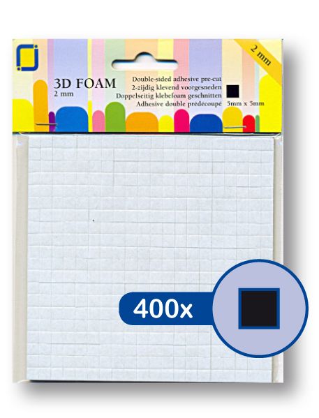 JEJE Produkt 3D Foam 5 mm x 5 mm x 2 mm-Black