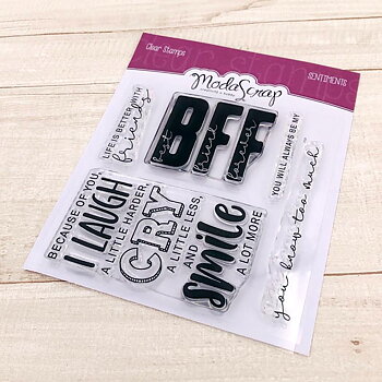 MODASCRAP CLEAR STAMPS MSTC 1-028 -Best Friend Forever