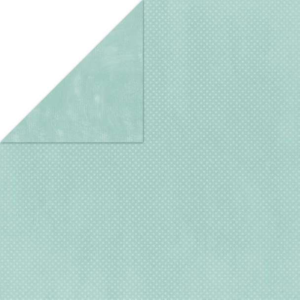 Bo Bunny Double Dot Double Sided Textured Cardstock 12"X12" -Island Mist