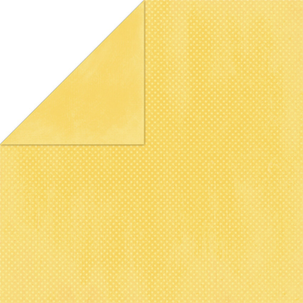 Bo Bunny Double Dot Double Sided Textured Cardstock 12"X12" -Buttercup 