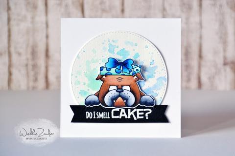 GERDA STEINER DESIGNS-Howl are you? Puppy 4x6  Stamp &  Die Set - 6