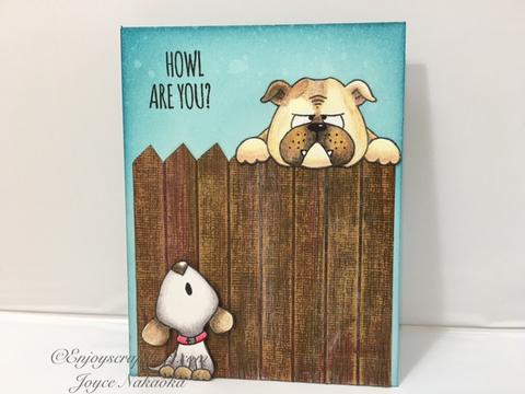 GERDA STEINER DESIGNS-Howl are you? Puppy 4x6  Stamp &  Die Set - 5