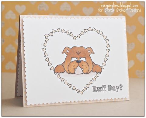 GERDA STEINER DESIGNS-Howl are you? Puppy 4x6  Stamp &  Die Set - 7
