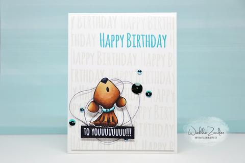 GERDA STEINER DESIGNS-Howl are you? Puppy 4x6  Stamp &  Die Set - 4