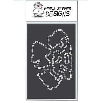 GERDA STEINER DESIGNS-Howl are you? Puppy 4x6  Stamp & Die Set
